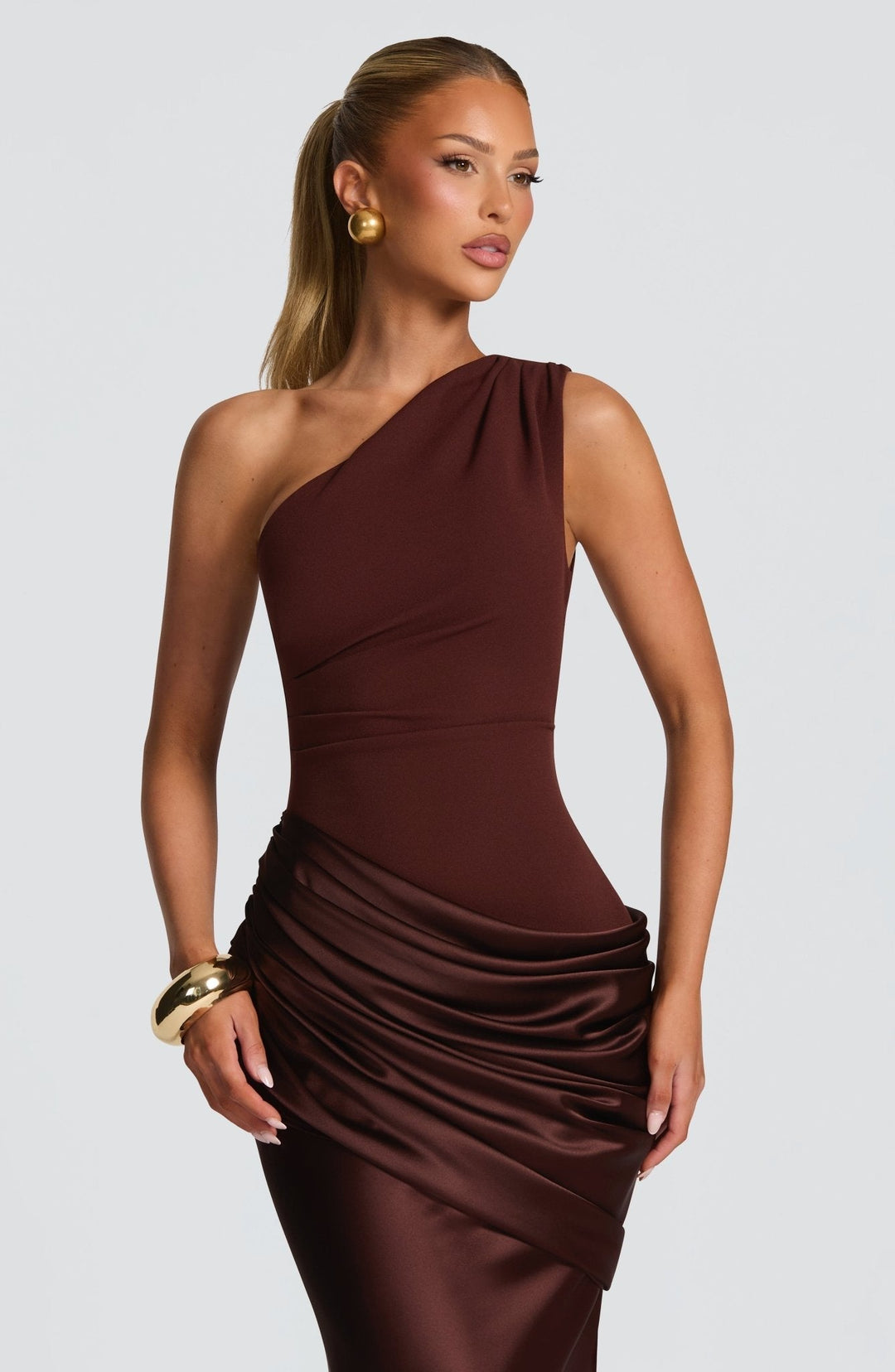 Janet One Shoulder Flowing Maxi Dress