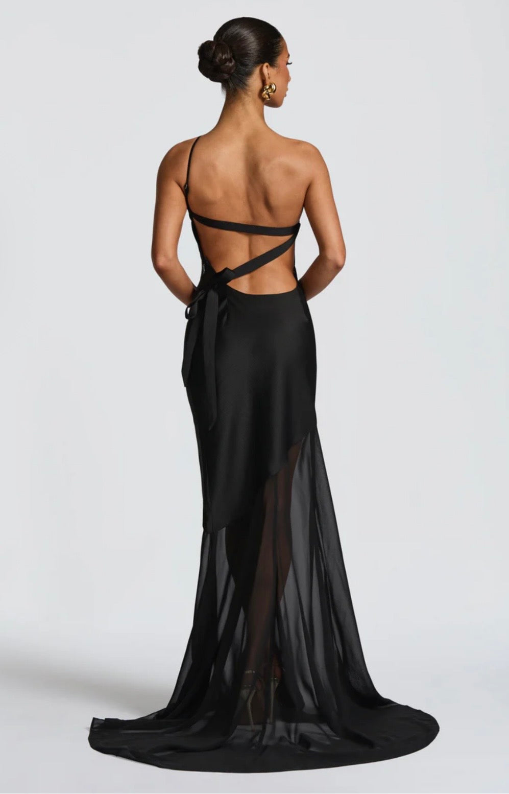 Feline Sleek Fitted Maxi Dress