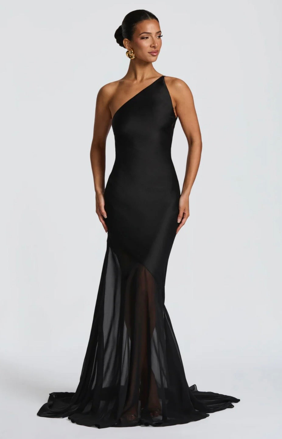 Feline Sleek Fitted Maxi Dress