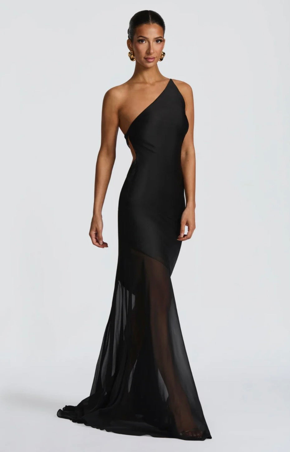 Feline Sleek Fitted Maxi Dress