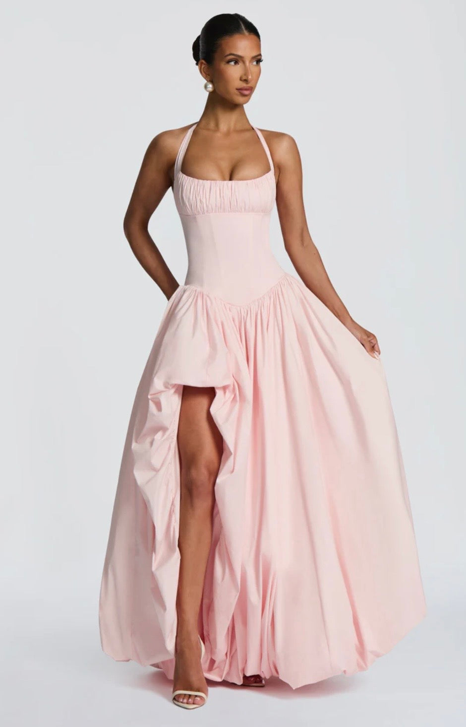 Rosalee Feminine Gathered Maxi Dress