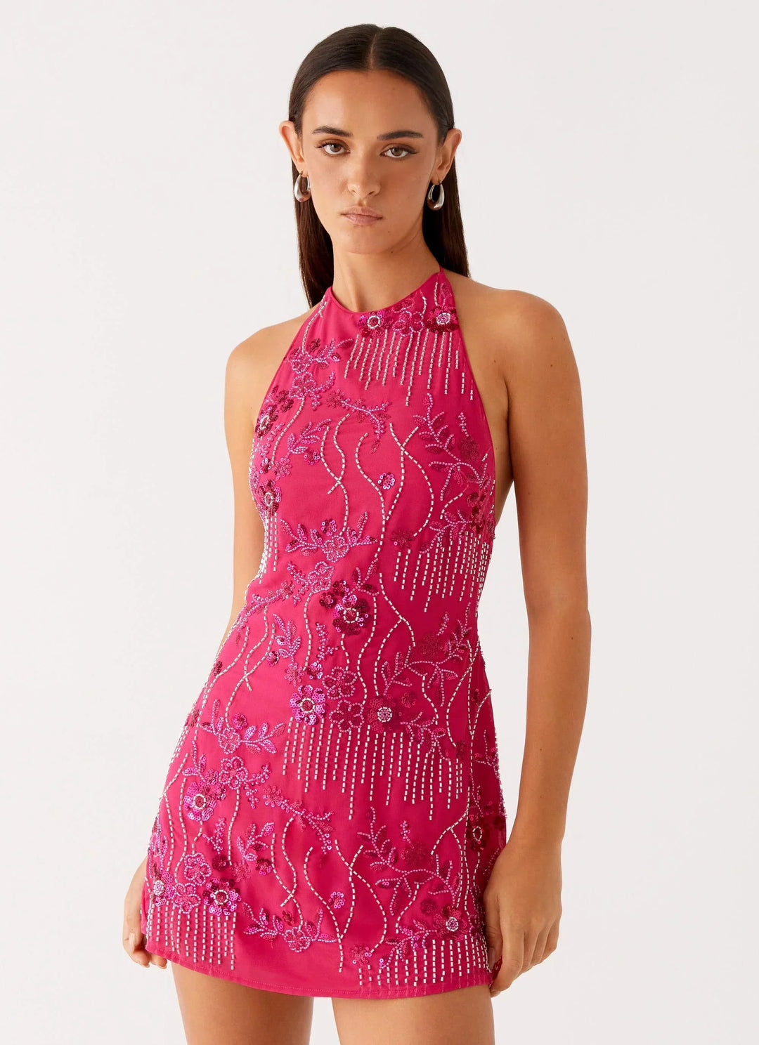 Bianca Floral Embellished Mini Dress