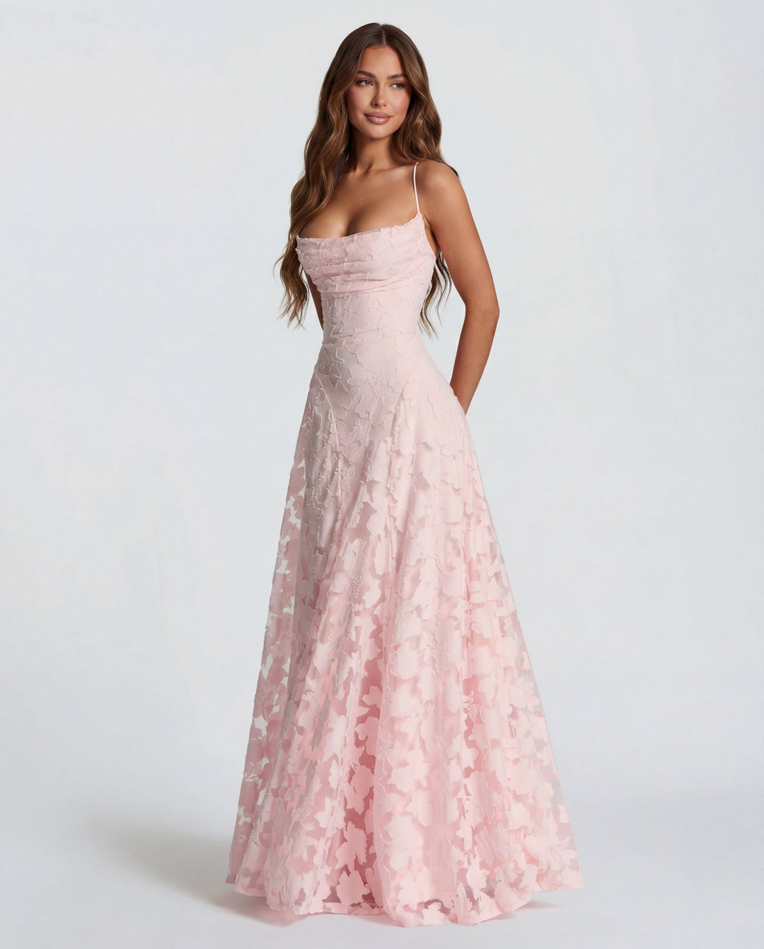 Sofia Floral Lace Maxi Gown
