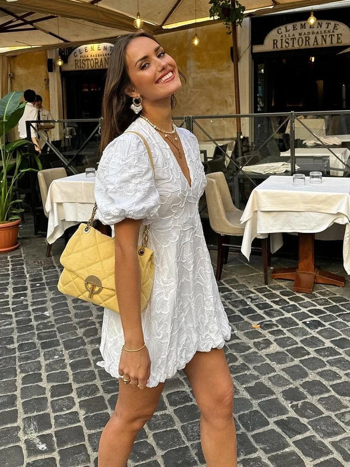 Fleur Flowy Ruffle Mini Dress