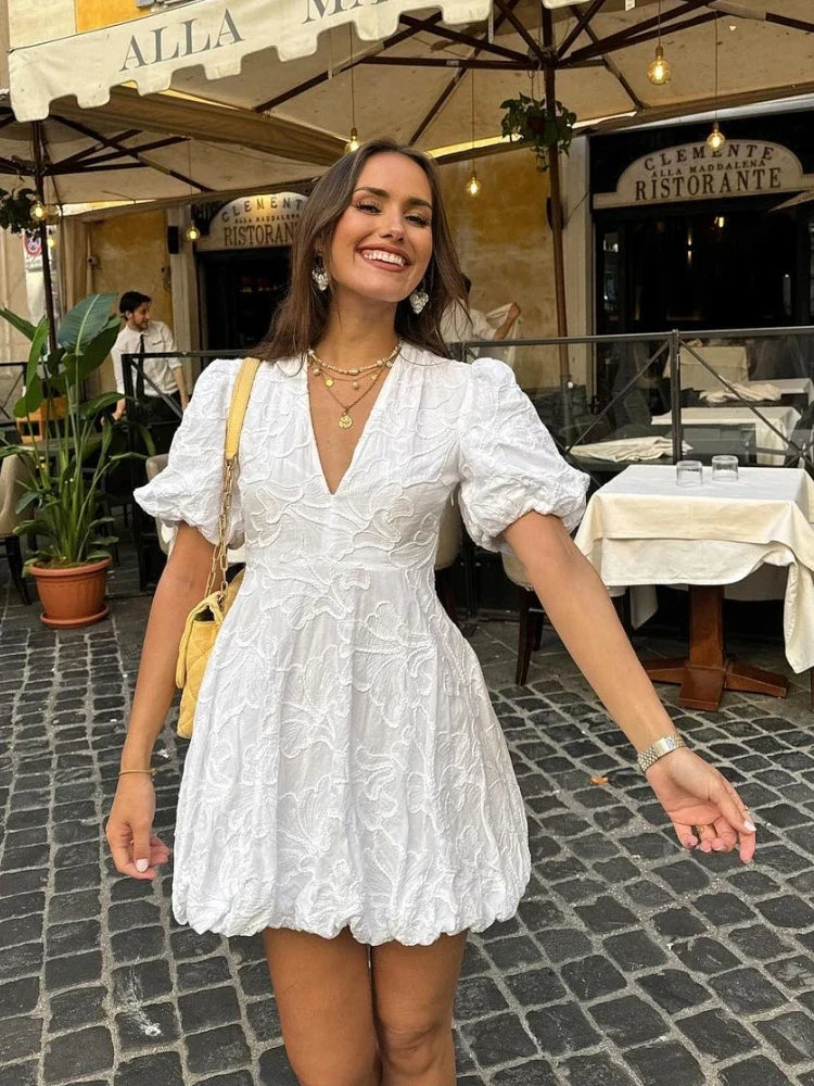 Fleur Flowy Ruffle Mini Dress