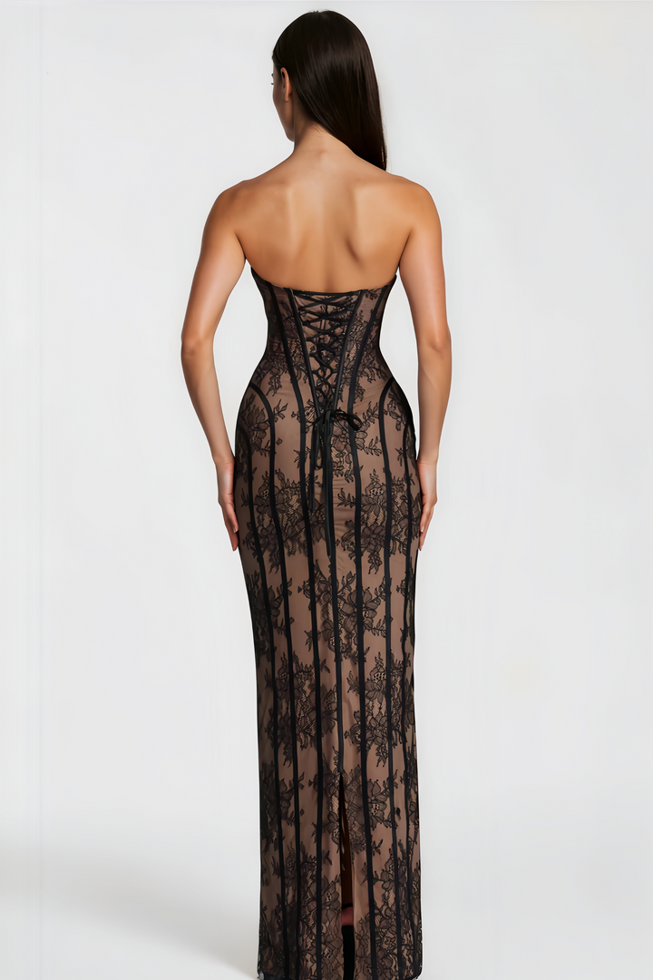 Ursula Floral Lace Off Shoulder Gown