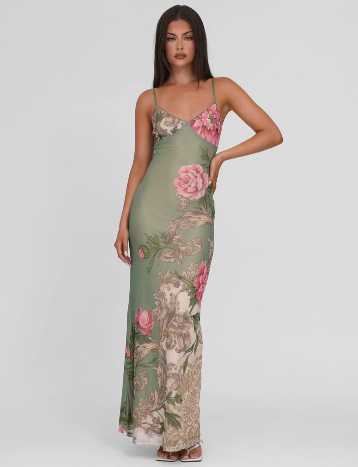 Julie Draped Occasion Maxi Dress