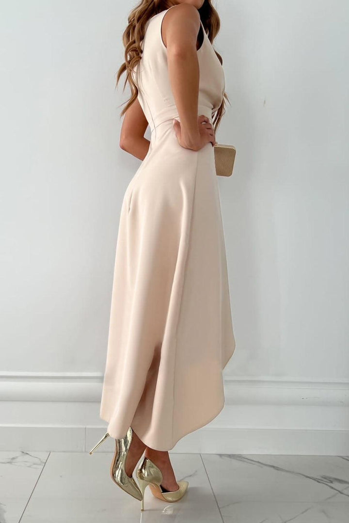 Sophie V Neck Elegant Midi Dress