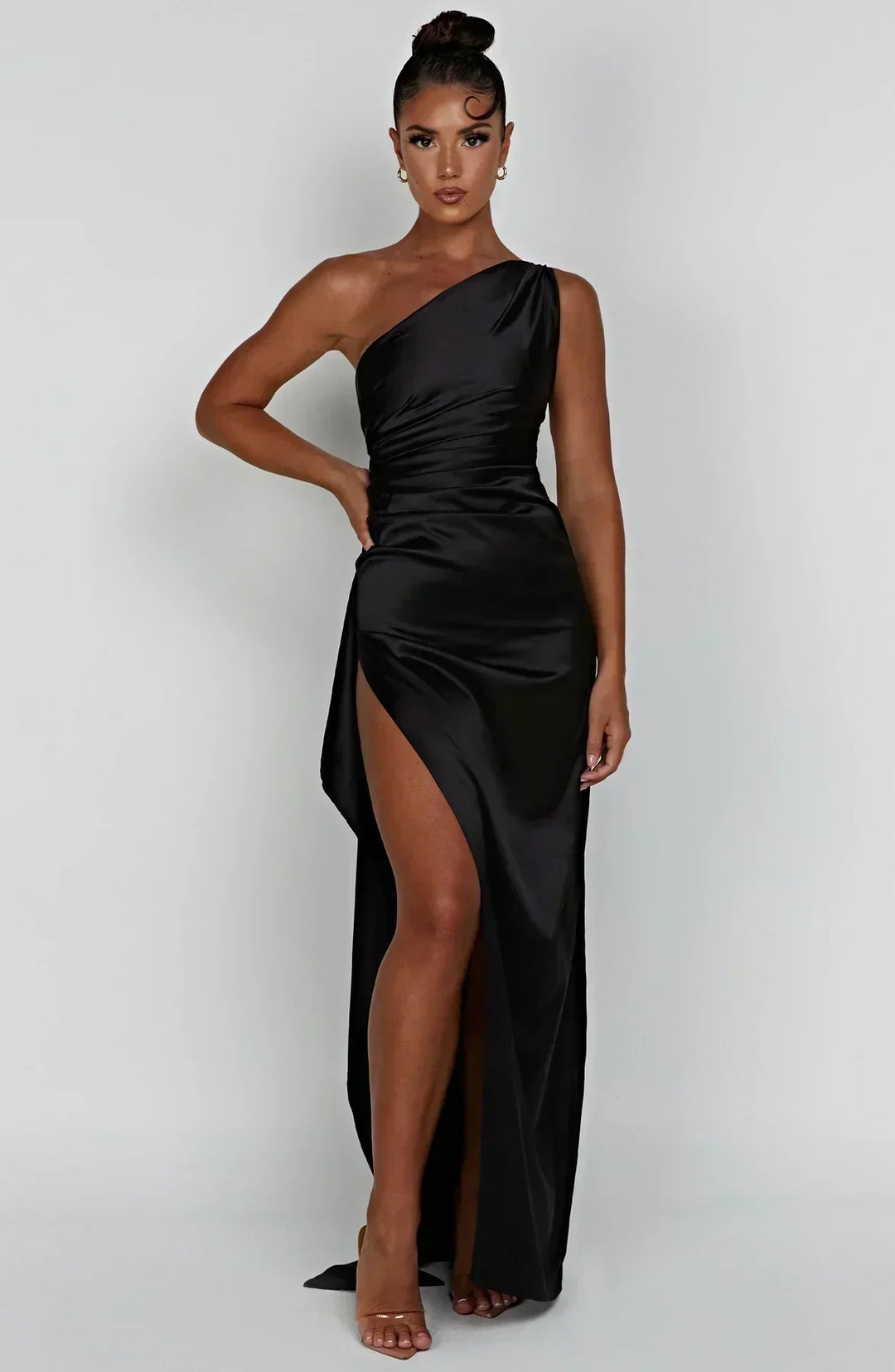 Grace Lustrous Woven Maxi Gown