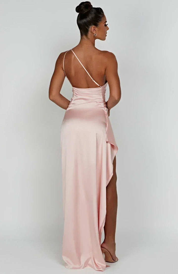 Grace Lustrous Woven Maxi Gown