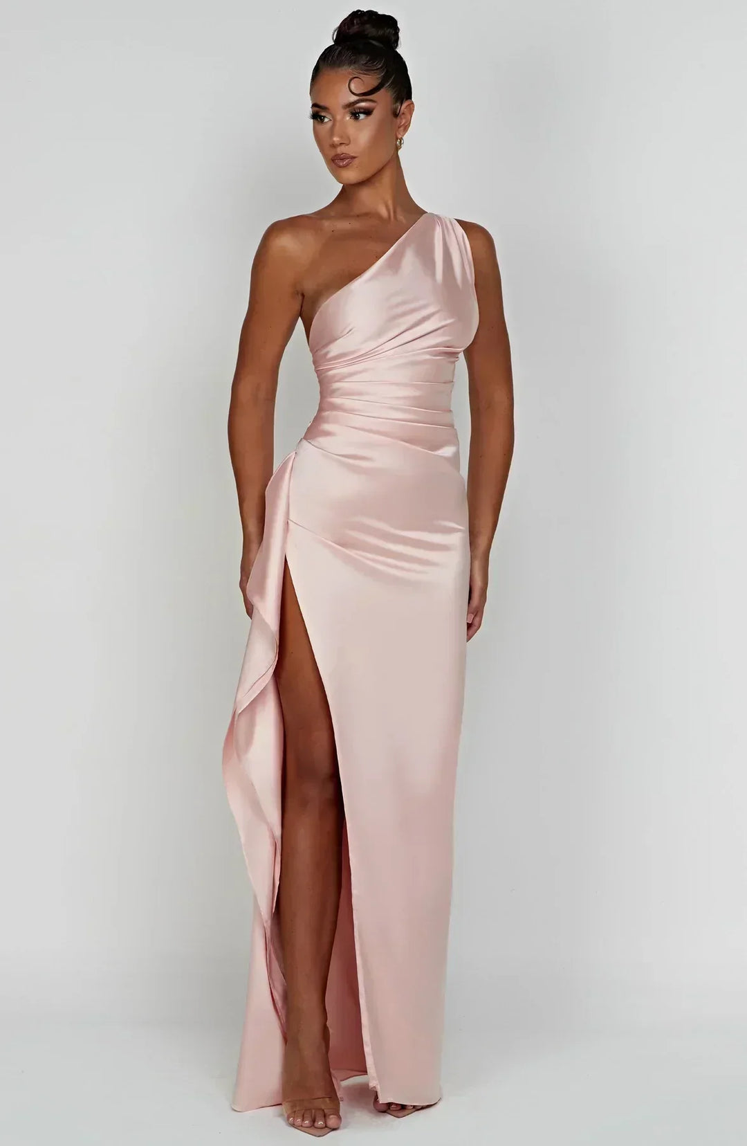 Grace Lustrous Woven Maxi Gown