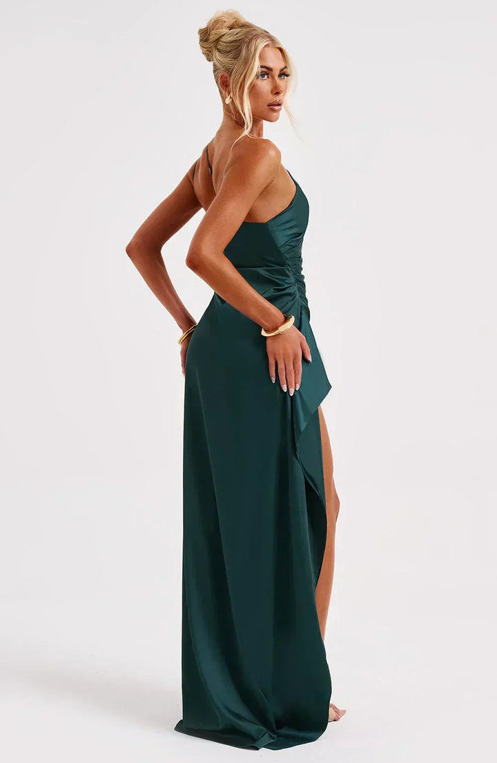 Grace Lustrous Woven Maxi Gown