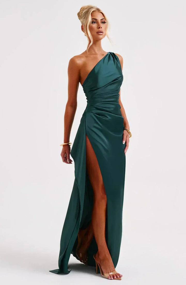 Grace Lustrous Woven Maxi Gown