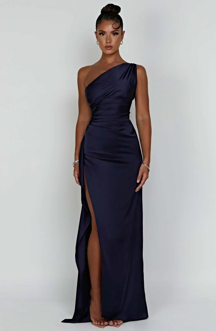 Grace Lustrous Woven Maxi Gown