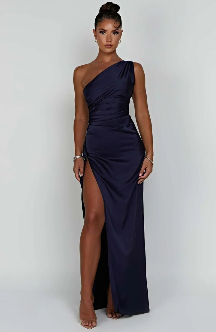 Grace Lustrous Woven Maxi Gown