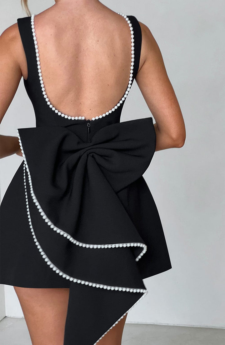 Molly Pearl Neckline Sculpted Mini Dress