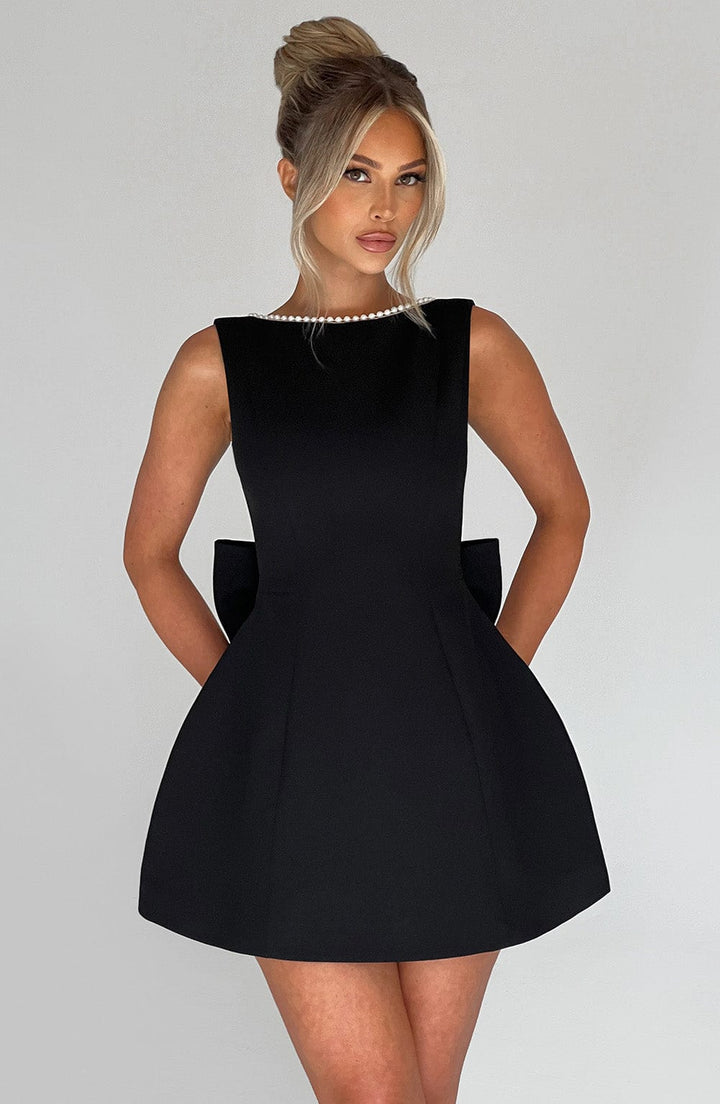 Molly Pearl Neckline Sculpted Mini Dress