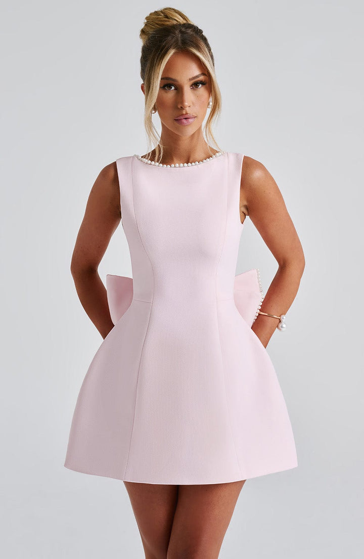 Molly Pearl Neckline Sculpted Mini Dress