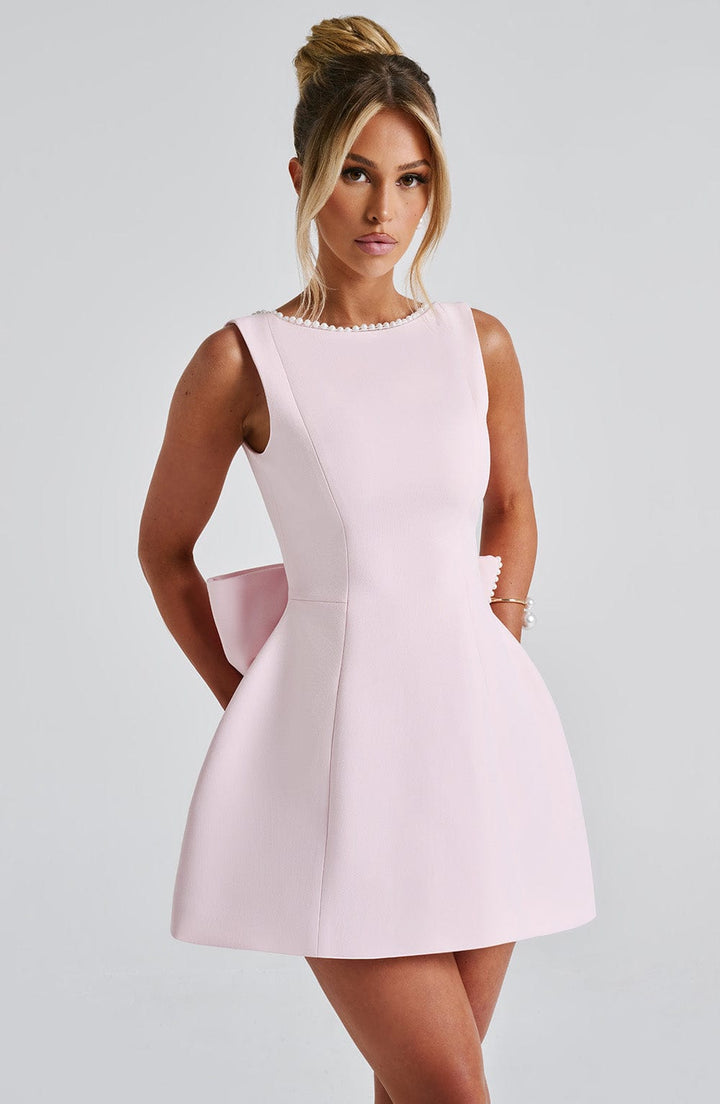 Molly Pearl Neckline Sculpted Mini Dress