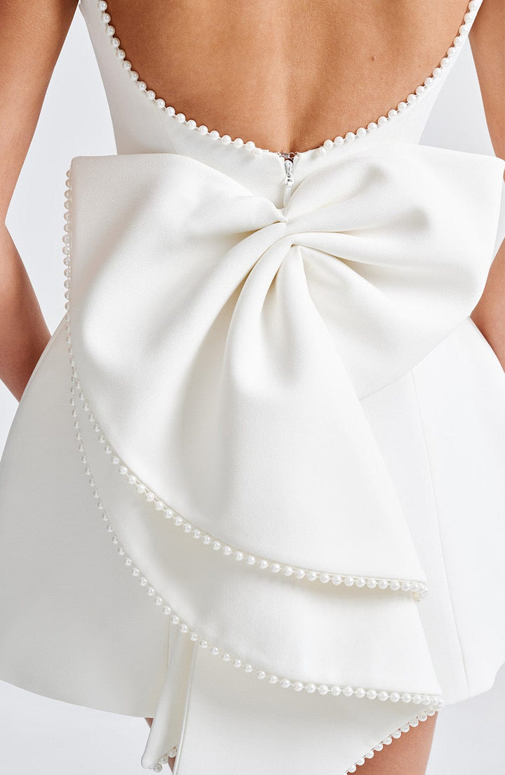 Molly Pearl Neckline Sculpted Mini Dress