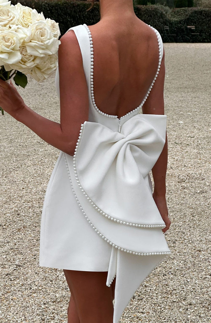 Molly Pearl Neckline Sculpted Mini Dress