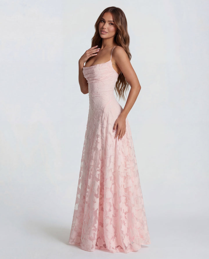 Sofia Floral Lace Maxi Gown