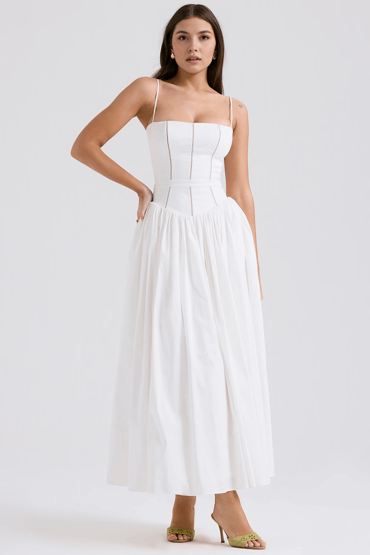 Mary Floral Print Gathered Maxi Dress