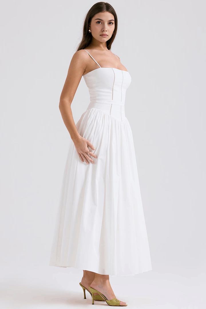 Mary Floral Print Gathered Maxi Dress