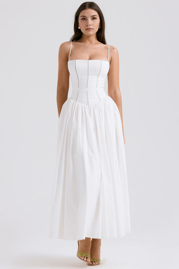 Mary Floral Print Gathered Maxi Dress