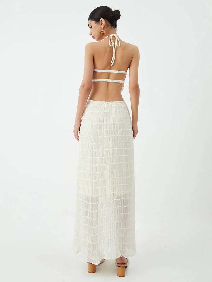 Valerie Tiered Frill Halter Two Piece Set